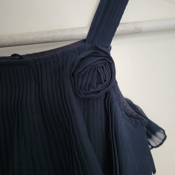 Benetton Class Girl Navy Ruffled Dress Size Small 6-7 - Picture 6 of 8